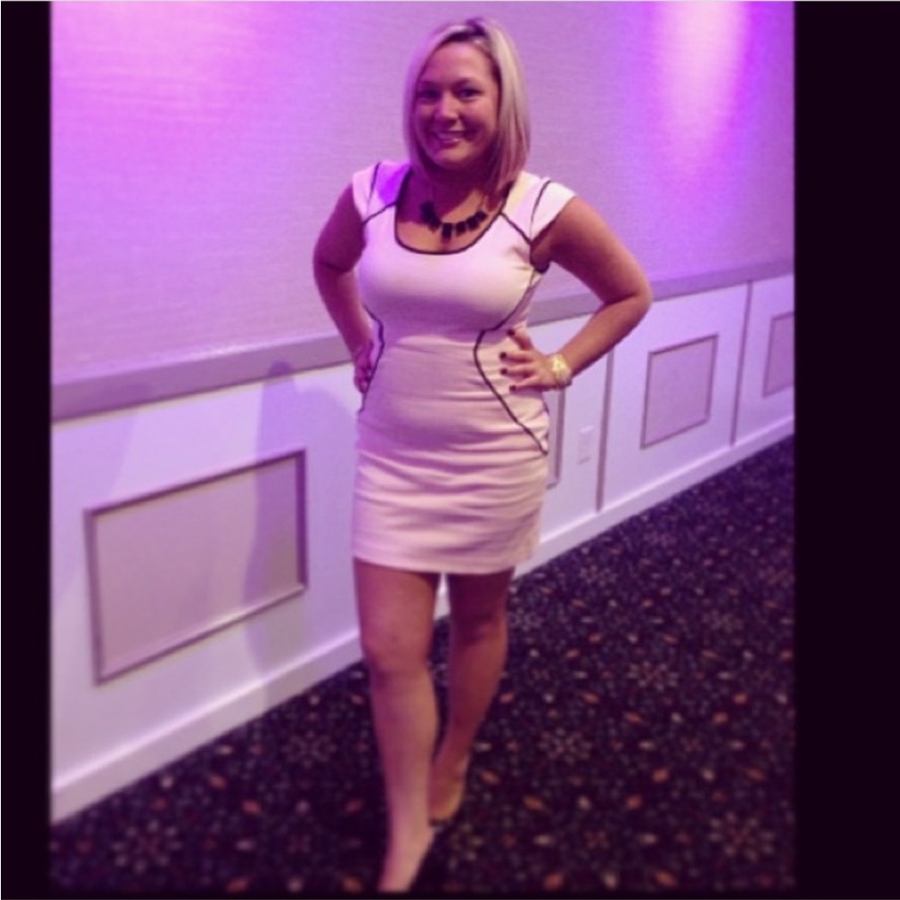 Light pink & black dress! Size large